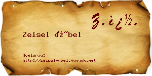Zeisel Ábel névjegykártya